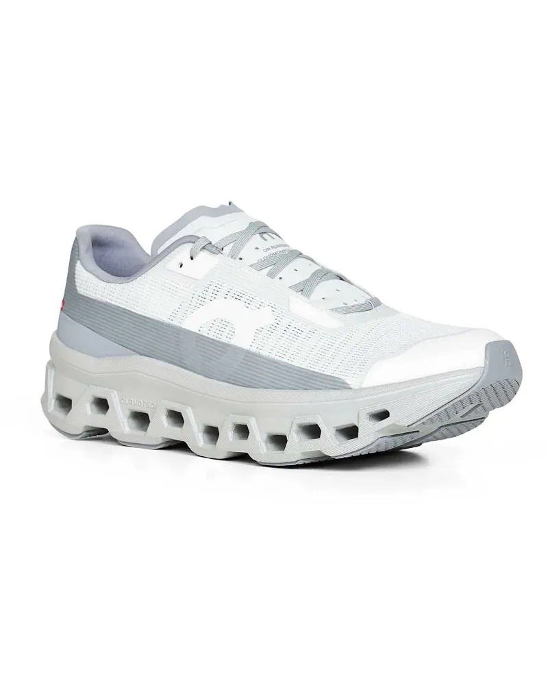 ON Men's Iceberg And Tin Cloudmster Void Sneakers Grey Recycled Polyester Trainers White