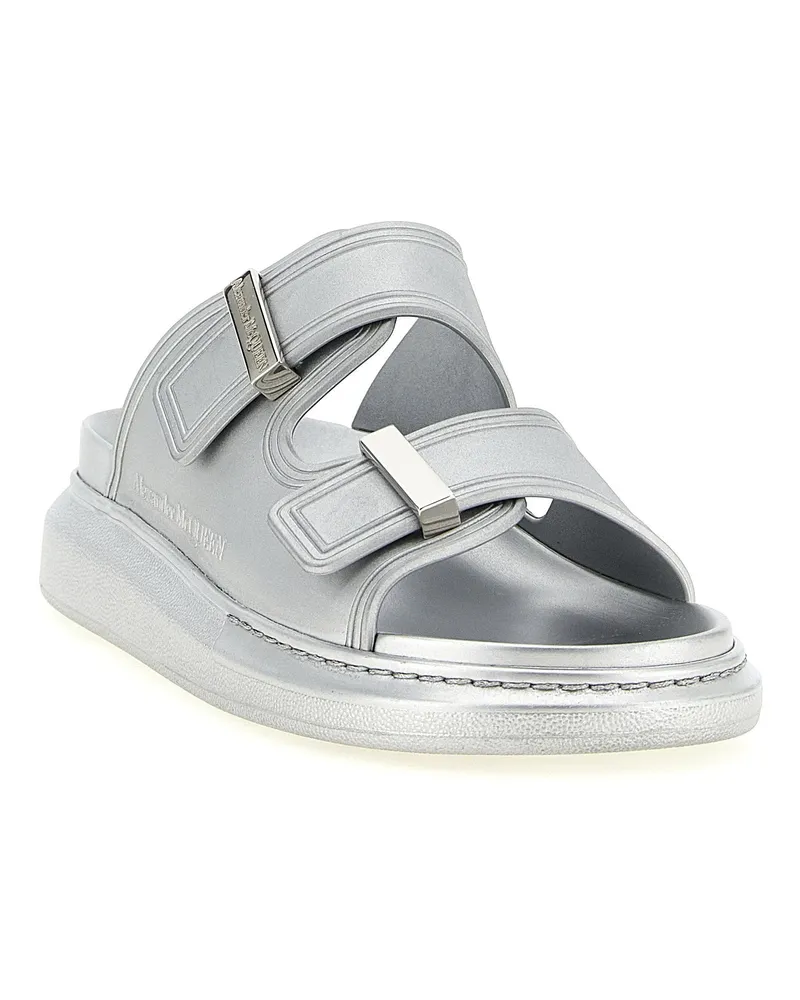 Alexander McQueen Hybrid Sandal — Silver Silver