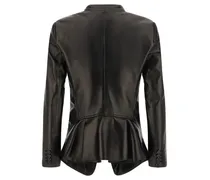 Nappa Leather Blazer — Black