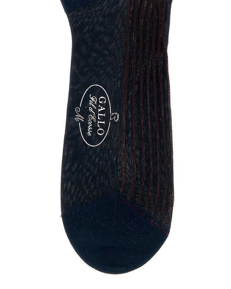 Gallo Men Two-Tone Cotton Socks Oltremaretabacco Exterior: Calze Navy