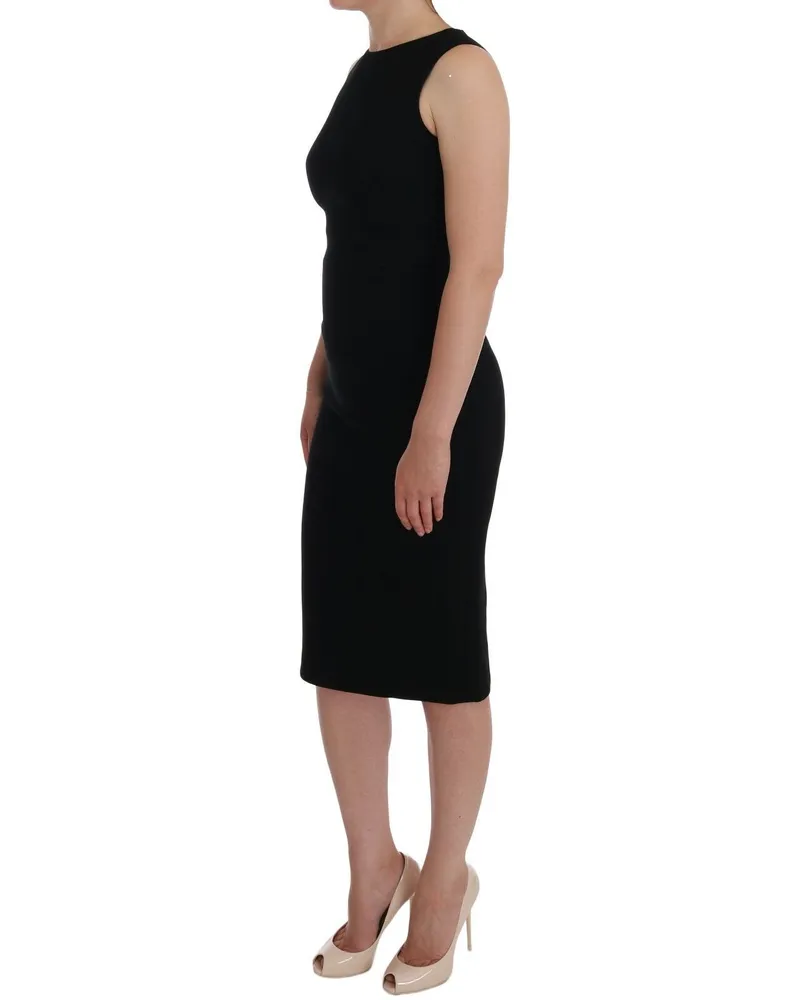 Dolce & Gabbana Women's Crystal-Embellished Stretch Dress Black Rayon Elastane Black