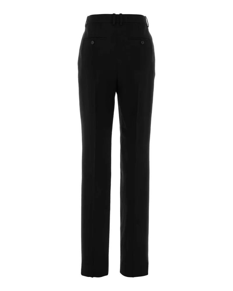 Saint Laurent Women's Black Wool Pant Noir Exterior: Pantaloni Black