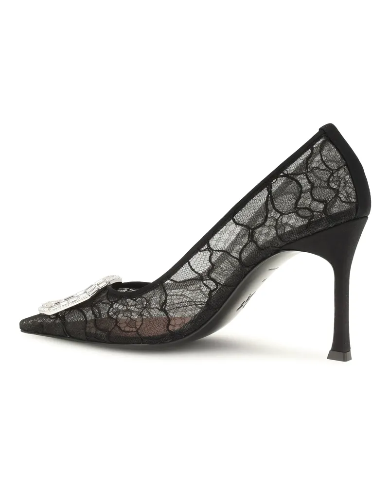 Amina Muaddi Camelia Lace Pumps — Black Black
