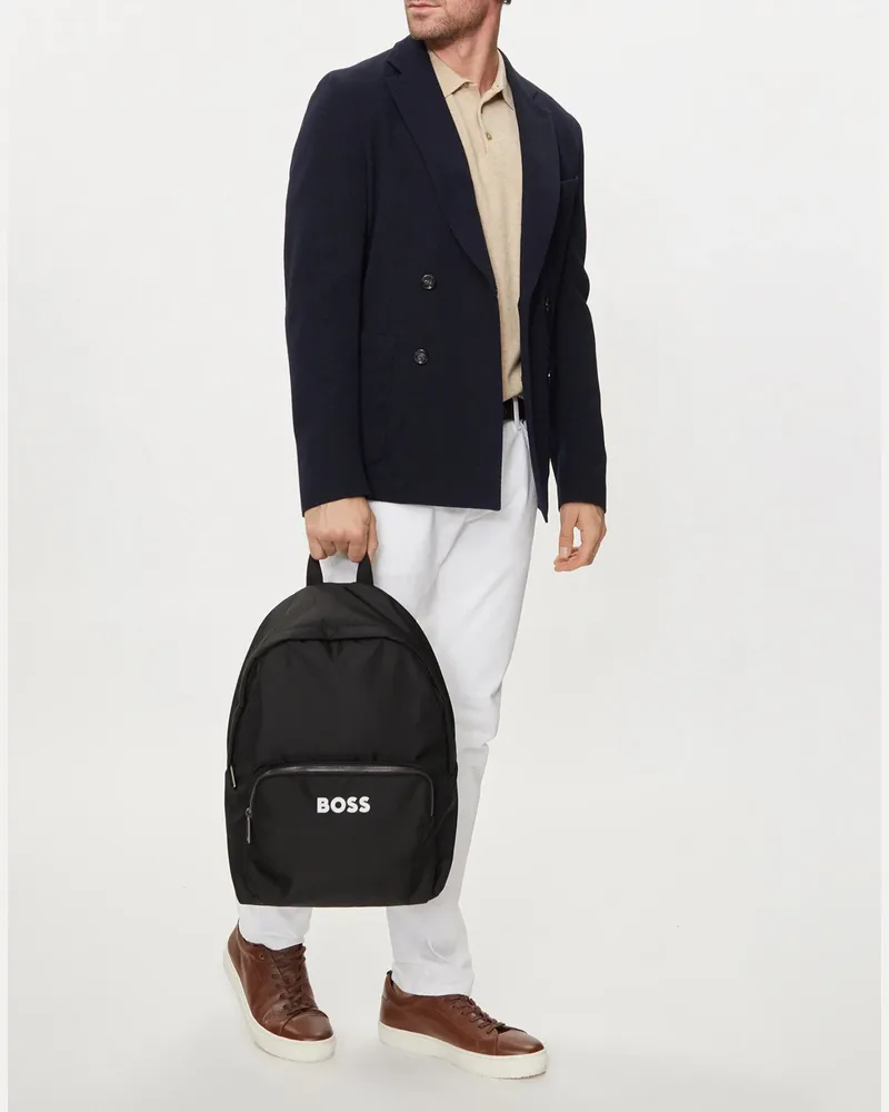 HUGO BOSS Men's Catch 3.0 Logo Backpack Black Bags > Backpacks Black