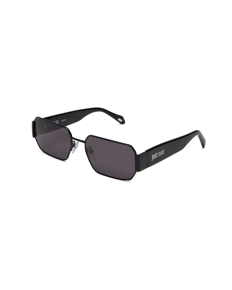 Just Cavalli Unisex Sunglasses Total Shiny Black Stainless Steel Eyewear Black