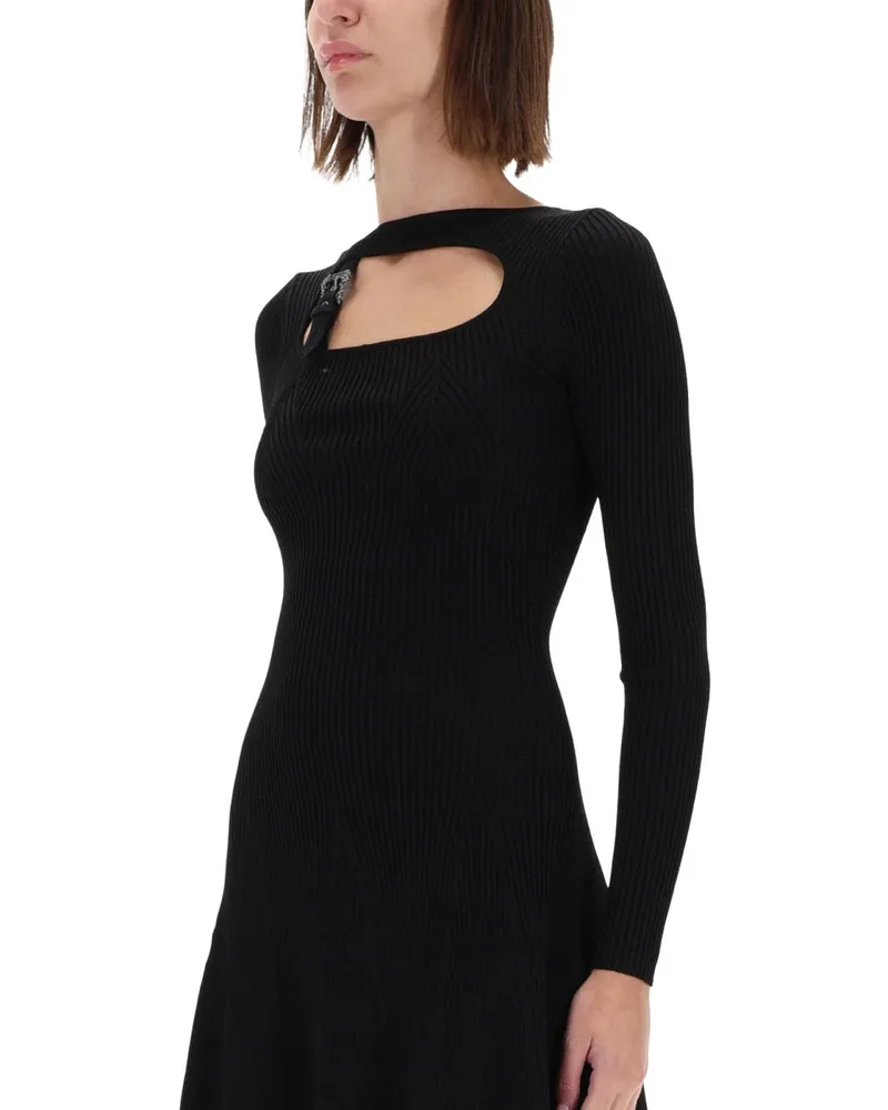 Versace Jeans Baroque Buckle Dress — Black Black