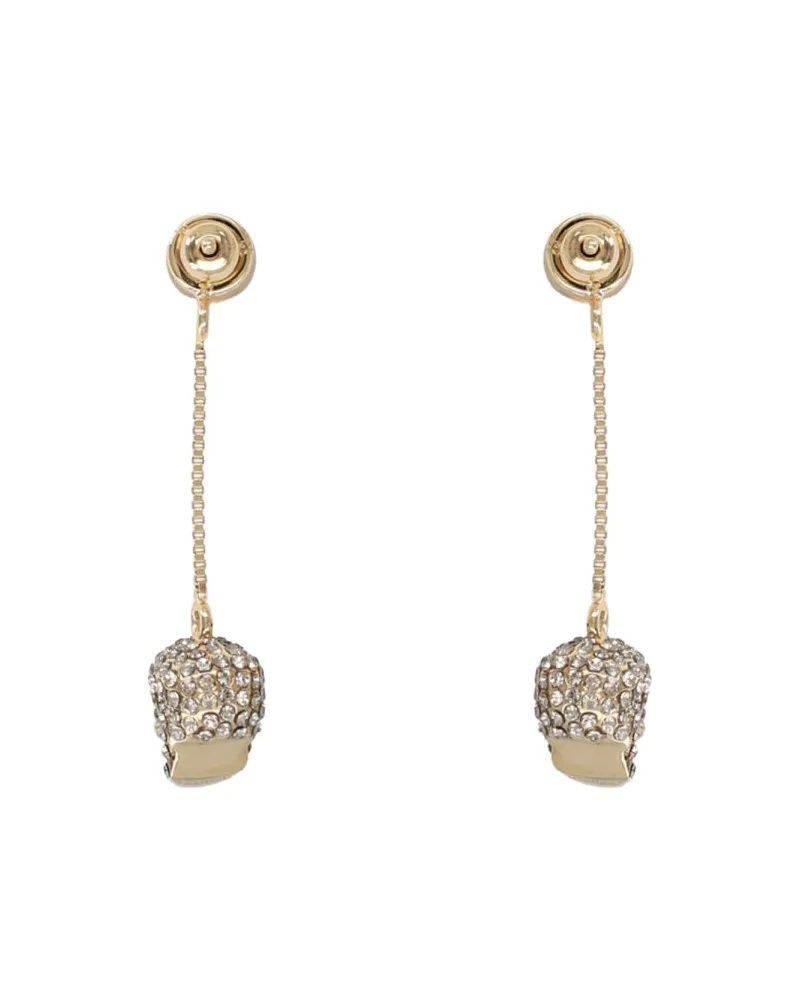 Alexander McQueen Skull Pendant Earrings — Gold Gold
