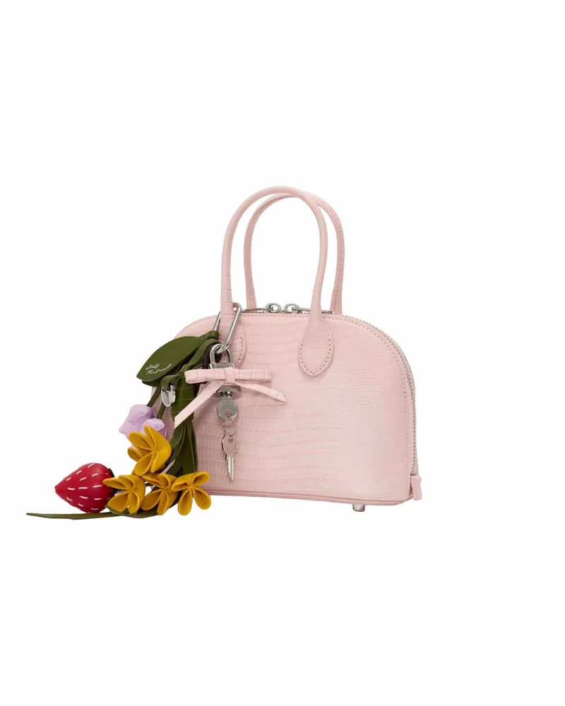 Self-Portrait Women's Mini Leather Bag Pink Handbags Hand Pink