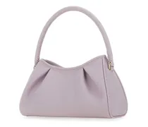 Women's Dimple Moon Shoulder Bag Purple Bovine Leather