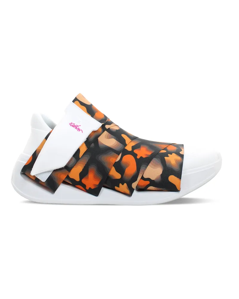 Fessura Women's Change Shoe - Karim Rashid Limited Edition 09 Orange Everyday Sneakers White