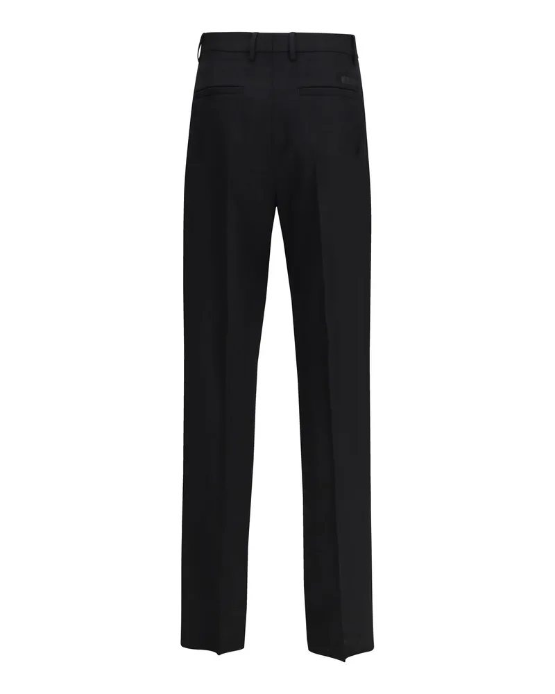Versace Men's Formal Wool Pants Black Trousers Black