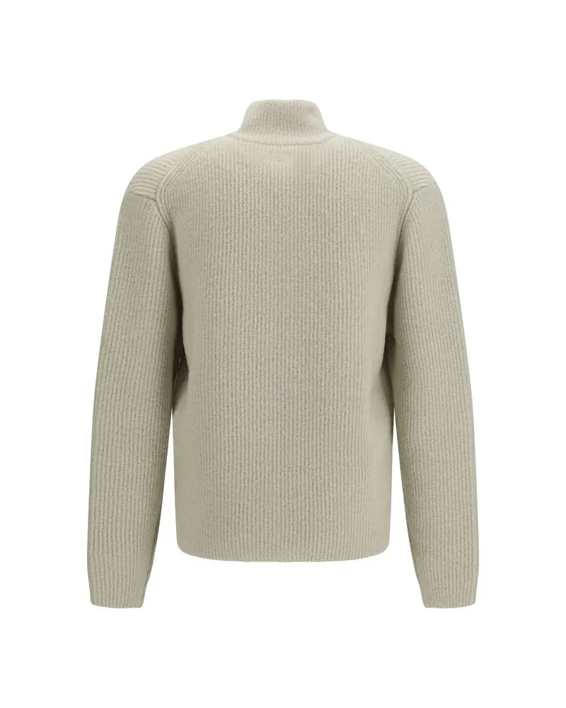 C.P. Company Felted Bouclé Merino Wool Cardigan — Beige Beige