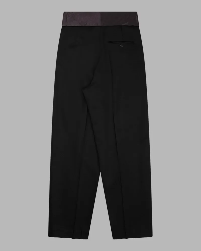 ALYSI Virgin Wool Trousers — Black Black