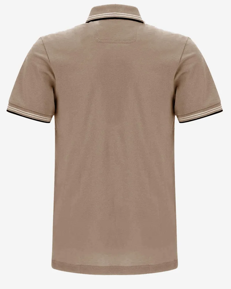 HUGO BOSS Stretch Cotton Polo Shirt — Beige Beige