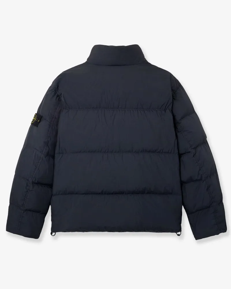 Stone Island Men's Down Jacket Crinkle Reps Ny Blue Recycled Nylon Blue