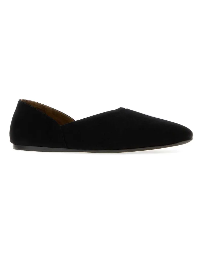 KHAITE Women's Black Leather And Suede Jane Ballerinas Upper: Ll Sole: Cl Ballerine Flat Shoes Black