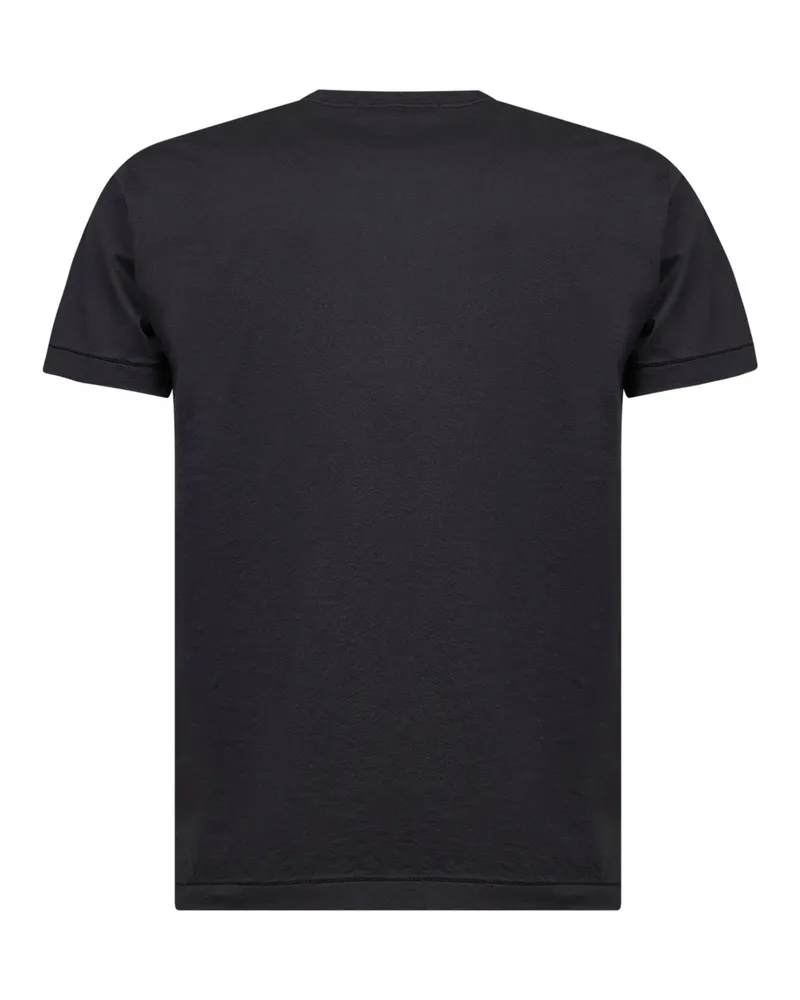 Stone Island Logo-Patch Slim-Fit T-Shirt — Black Black