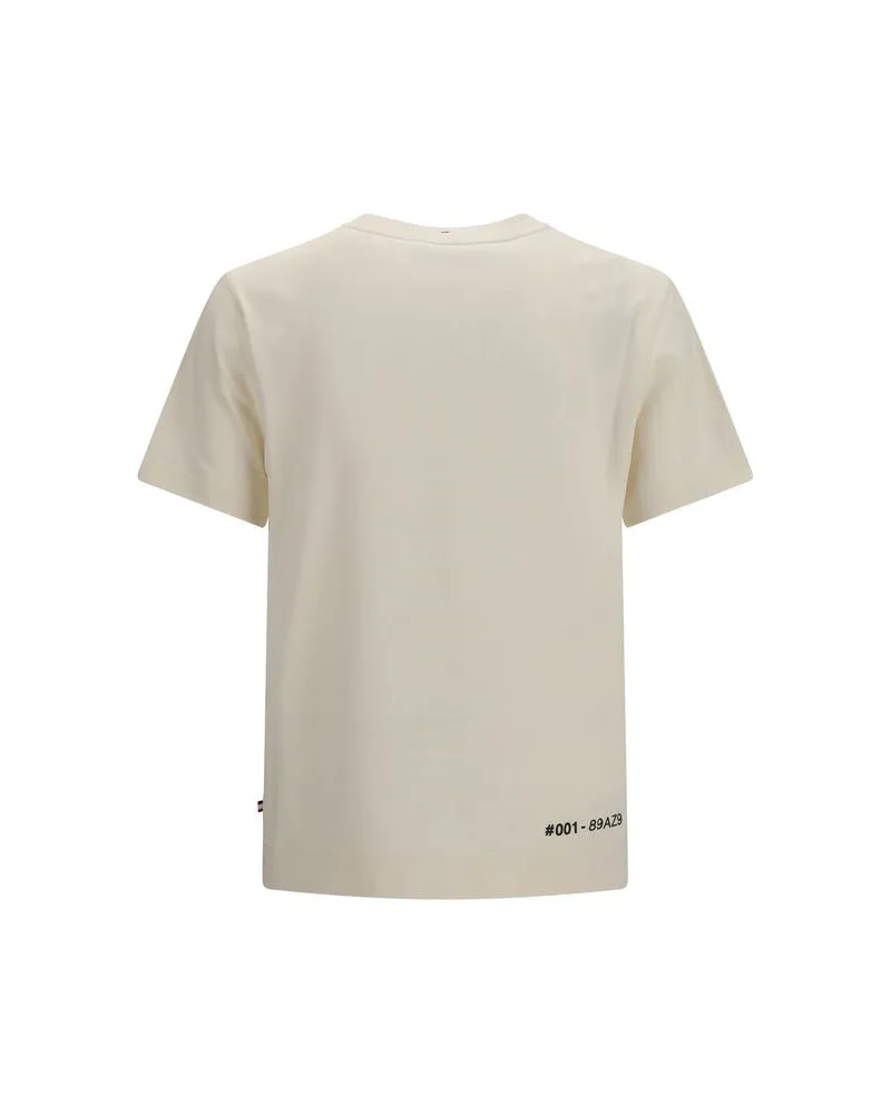 Moncler Logo-Print Cotton T-Shirt — Beige Beige