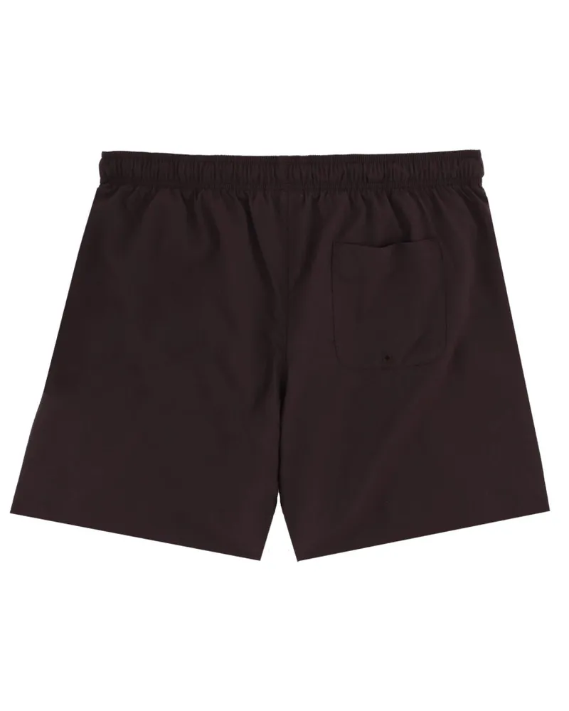Lacoste Logo-Embroidered Polyester Swim Shorts — Brown Brown