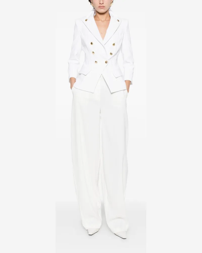 Elisabetta Franchi Wide-Leg Trousers — White White