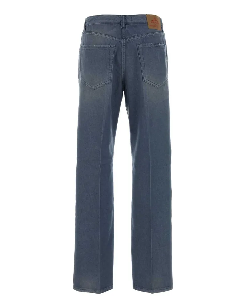 Prada Women's Cerulean Blue Denim Jeans Blue
