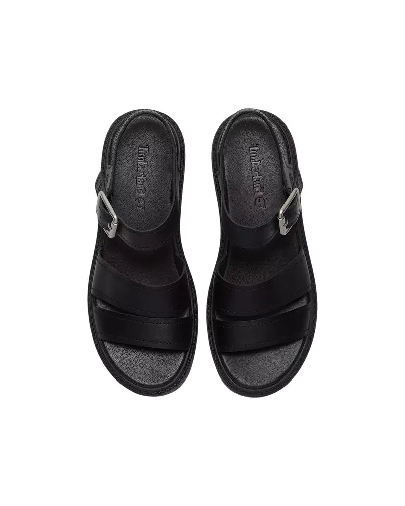 Timberland Leather Platform Sandals — Black Black