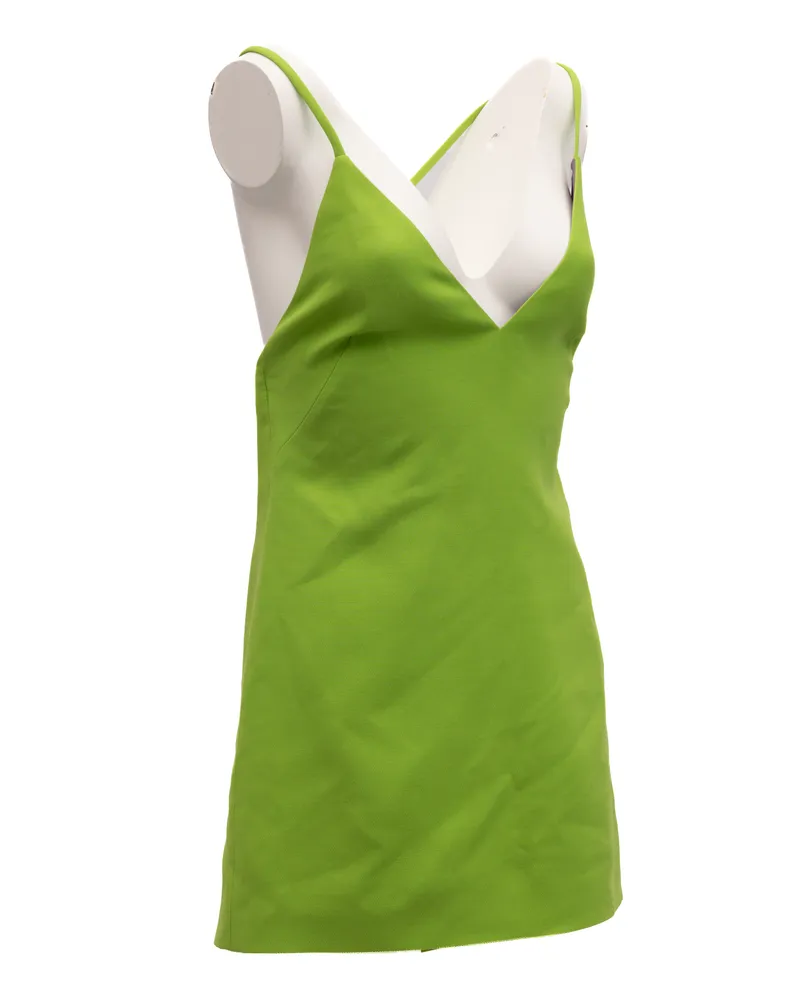 Valentino Garavani Women's Neon Green Open Back Dress Green