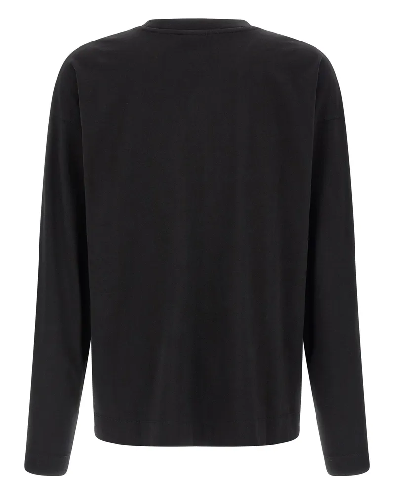 Dries van Noten Men Black Cotton T-Shirt Black