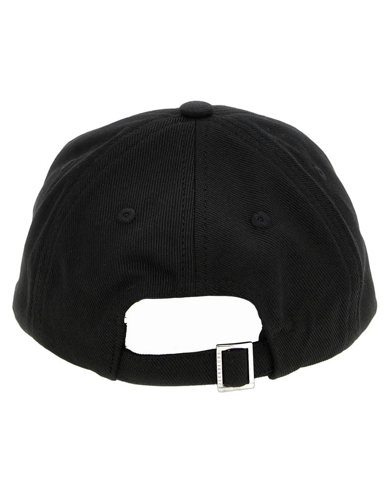 Jacquemus JA315413BM Logo-Embroidered Cotton Baseball Cap — Black Black