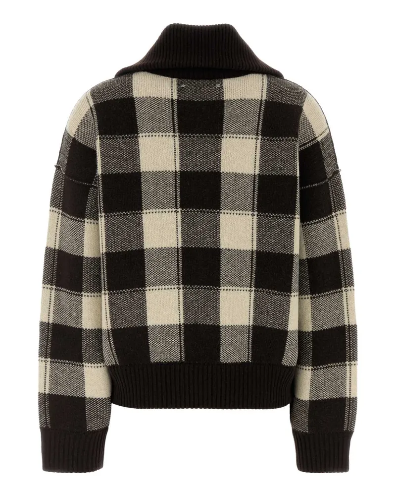 Golden Goose Women's Embroidered Wool Cardigan Afterdarkoatmilk Exterior: Giacche E Gilet Jacket Black