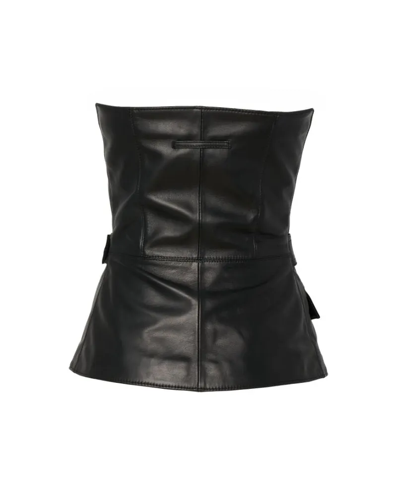 Manokhi Lambskin Bodysuit — Black Black