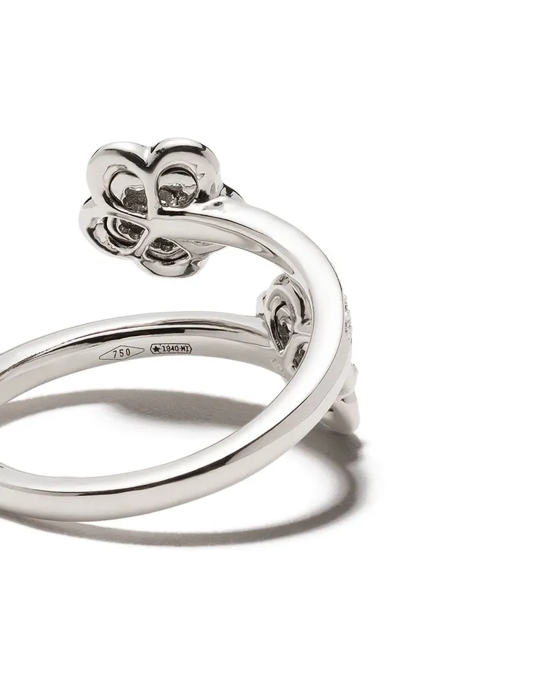 Pasquale Bruni Women's 18kt White Gold Diamond Figlia Dei Fiori Ring Continuty White