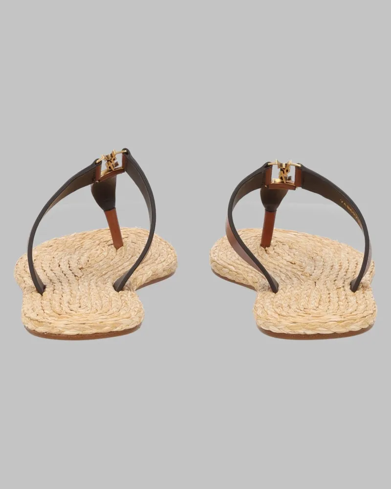 Saint Laurent Babylone Sandals — Brown Brown