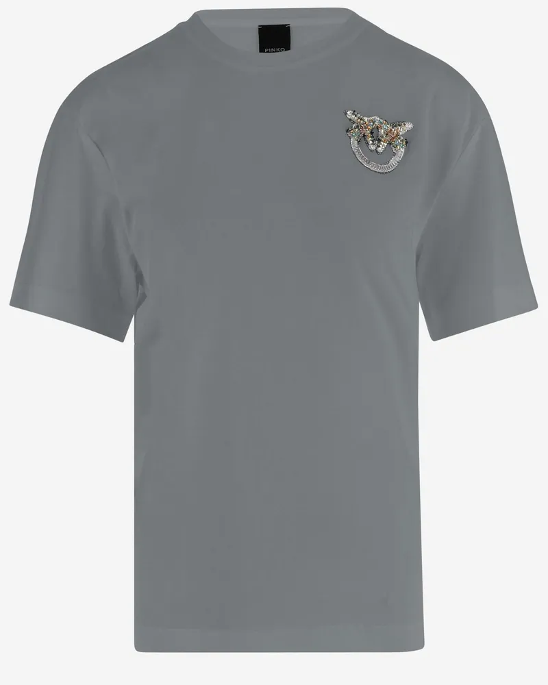 Pinko Women's Cotton T-Shirt Grey T-Shirts & Jerseys Gray