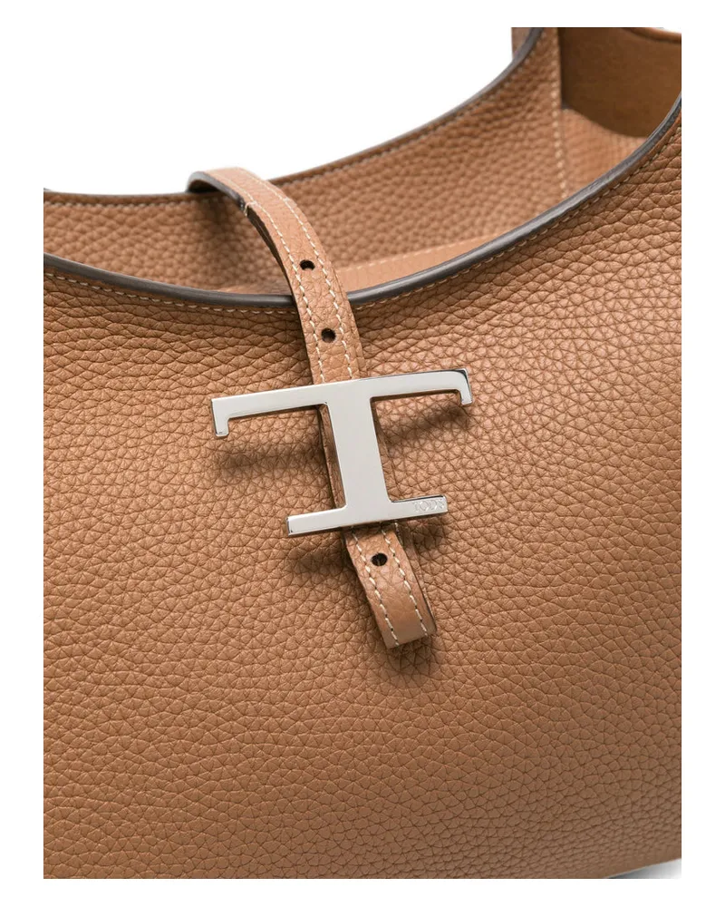 TOD'S T Timeless Tote Bag — Brown Brown