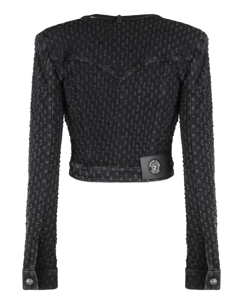 Versace Jeans Women's Versace Denim Jacket Black Cotton Black