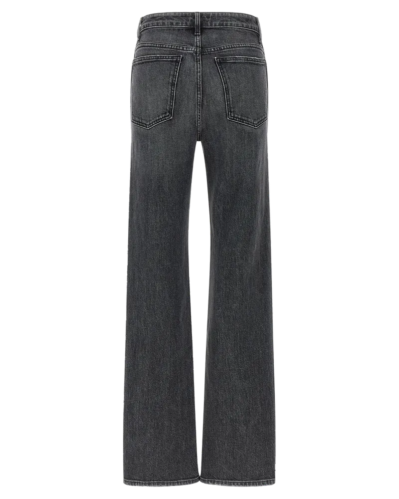KHAITE Women's Gray Cotton Straight-Leg Jeans Clothing Gray