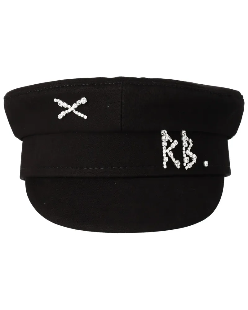 RUSLAN BAGINSKIY KPC033PS26_C-DMDBLACK Cotton Flat Cap — Black Black