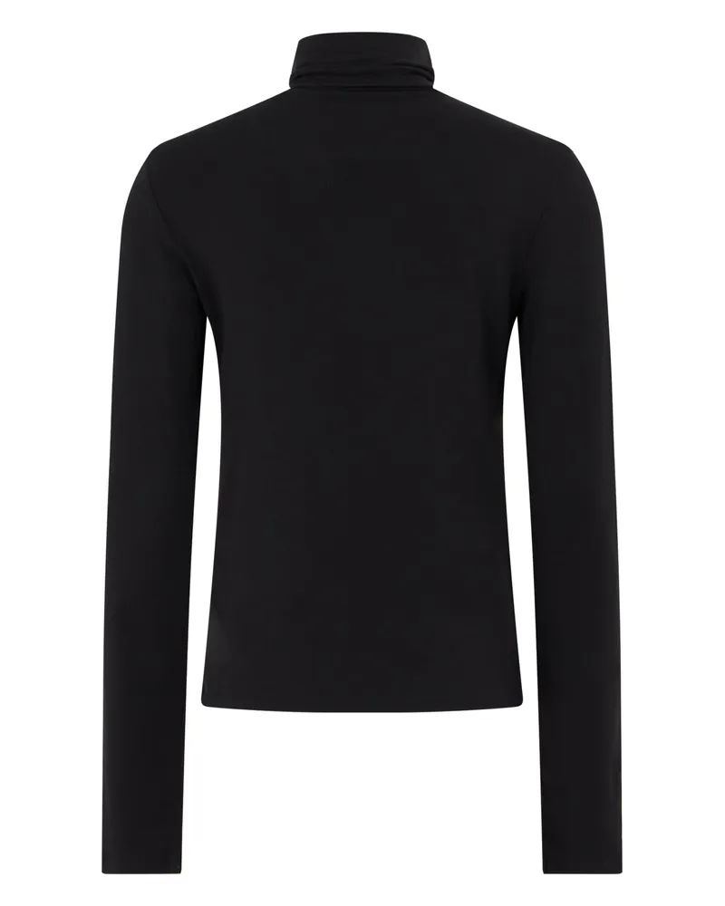 Vince Modal Long-Sleeved High-Neck Top — Black Black