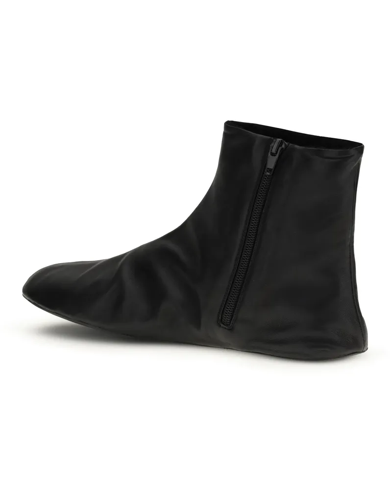 The Row Women's Leather Ankle Boots Black Upper: Lambskin Black
