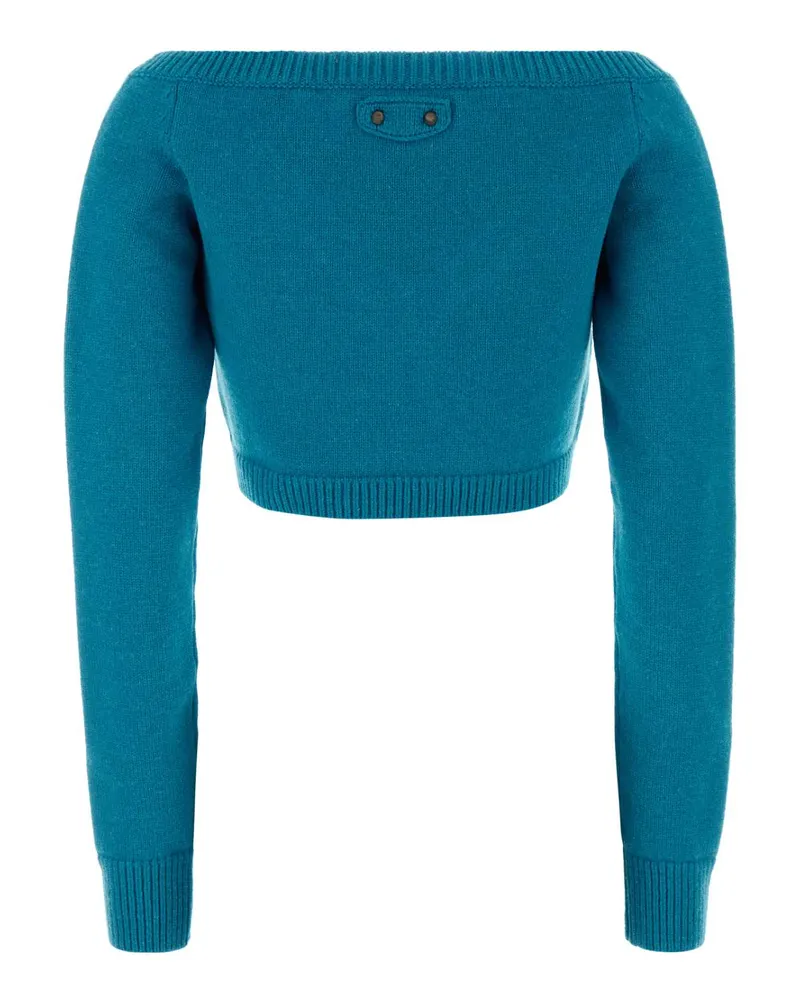 Balenciaga V-neck Sweater — Blue Blue
