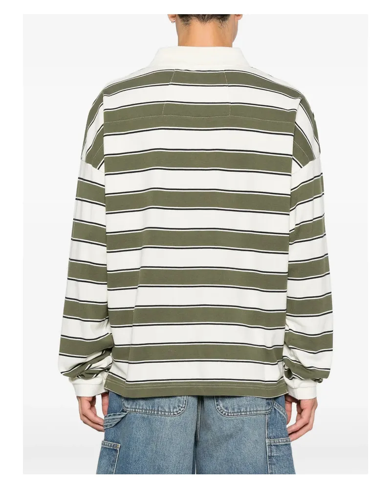 RHUDE Striped Polo — Green 