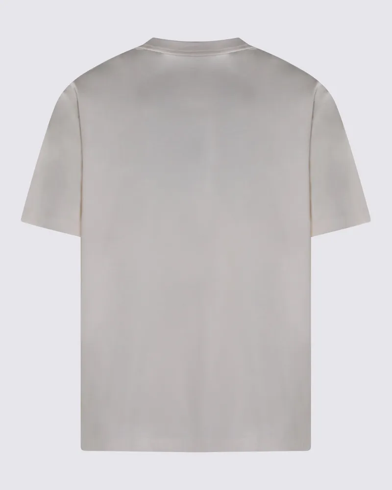 Y-3 Unisex T-Shirts And Polos Chalk White _100 % Co White