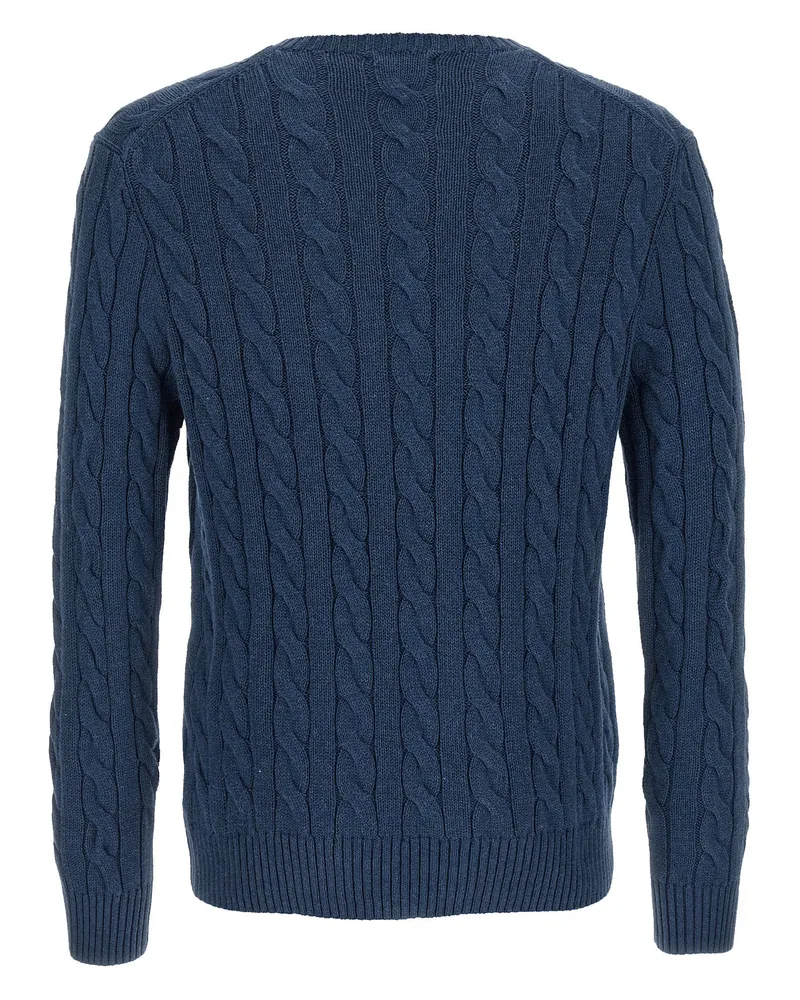 Ralph Lauren Cable-Knit Cotton Sweater — Navy Navy