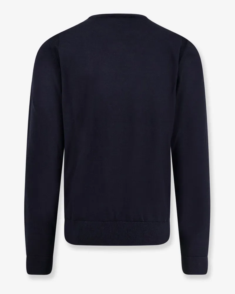 HUGO BOSS Men's Wool, Silk And Cashmere Sweater Blue Navy
