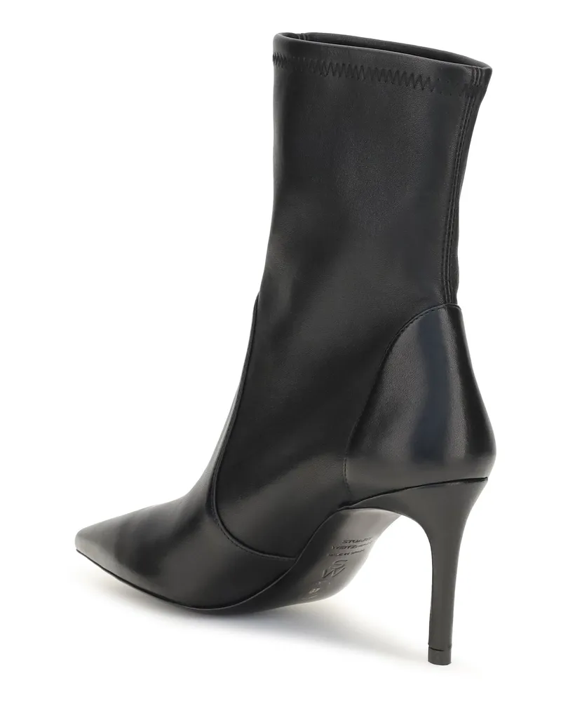 Stuart Weitzman Women's Ankle Boots Power Black Calf Leather Black