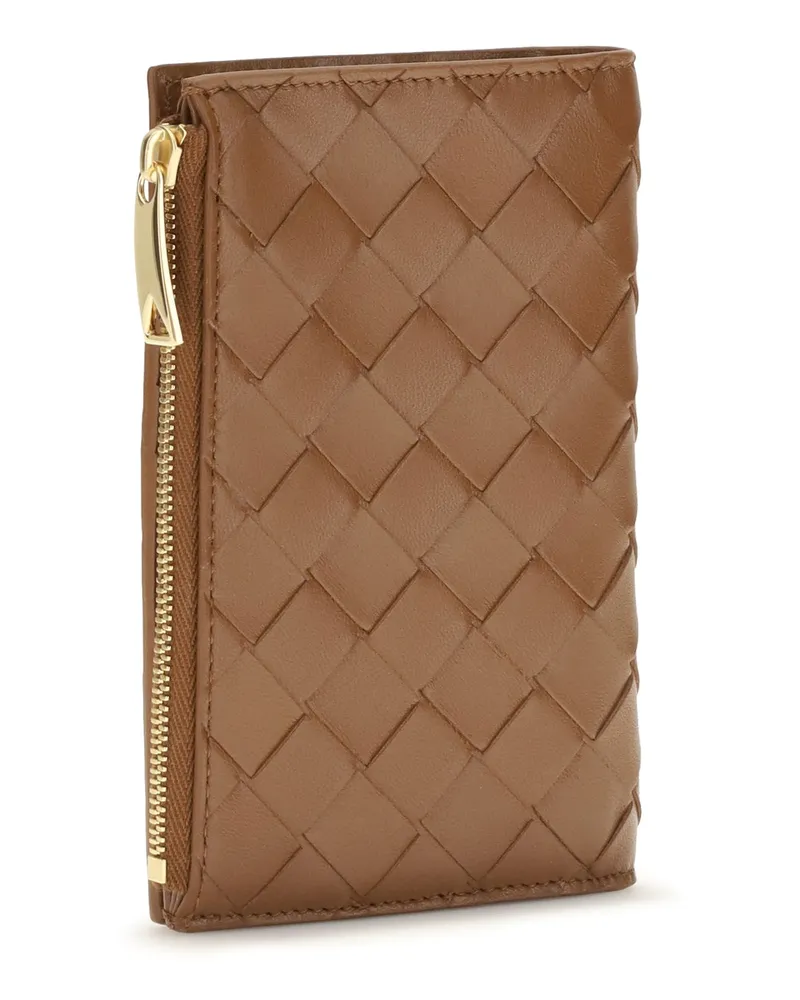 Bottega Veneta Women's Wallet Lambskin Tannin-Gold Tannin Gold & Purses Brown
