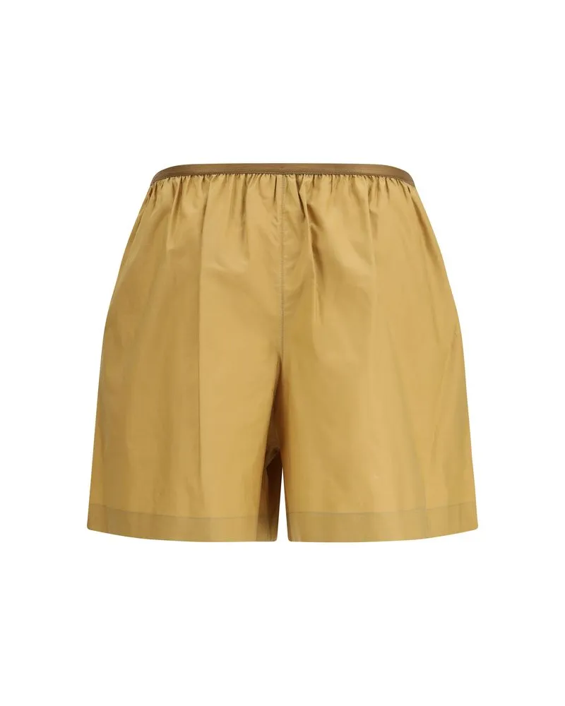 Christophe Lemaire Women's Beige Cotton Bermuda Shorts Beige
