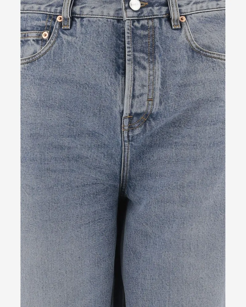 Gucci Women's Cotton Denim Jeans Blue