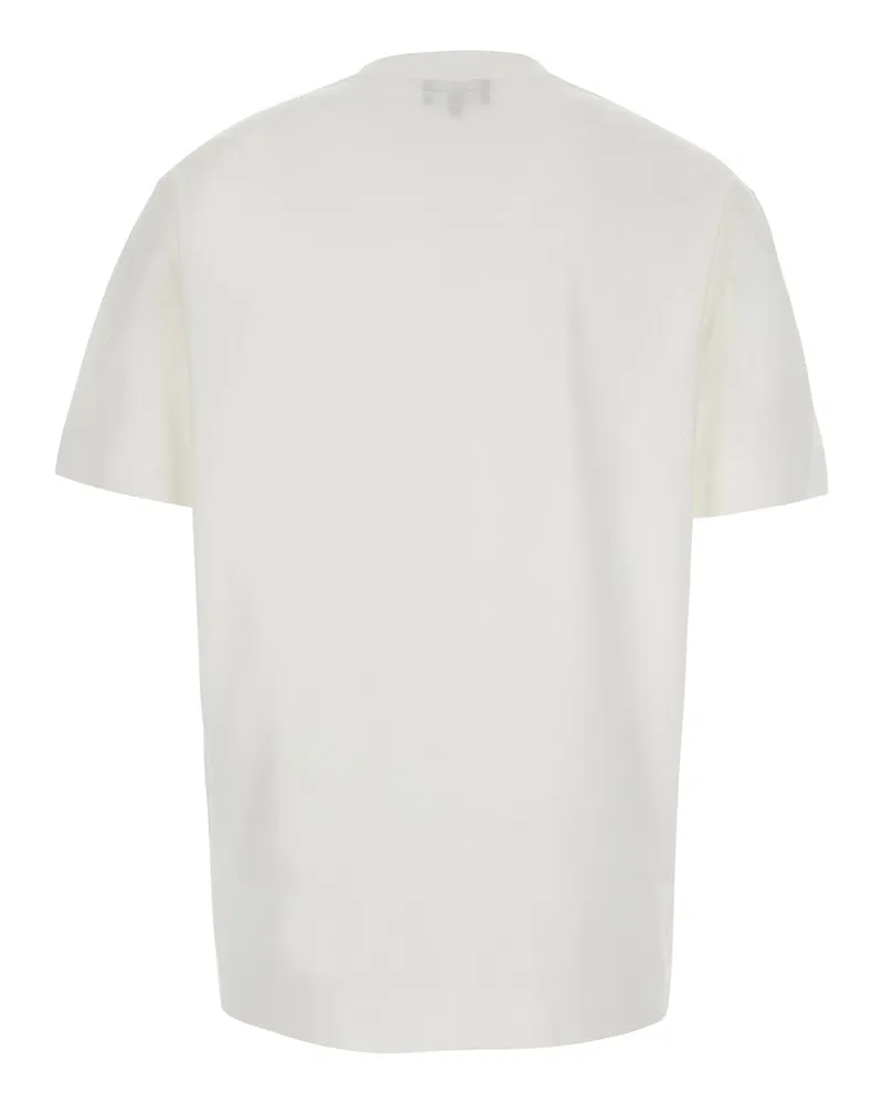 Emporio Armani Men's T-Shirt Multilogo White Cotton Lyocell T-Shirts And Polos White